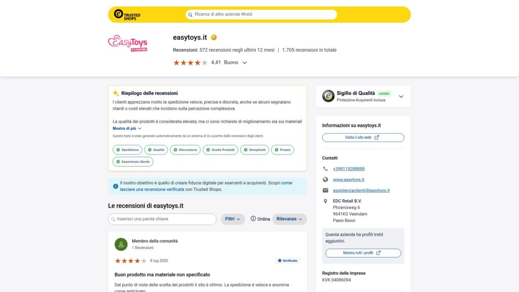 easytoys recensioni